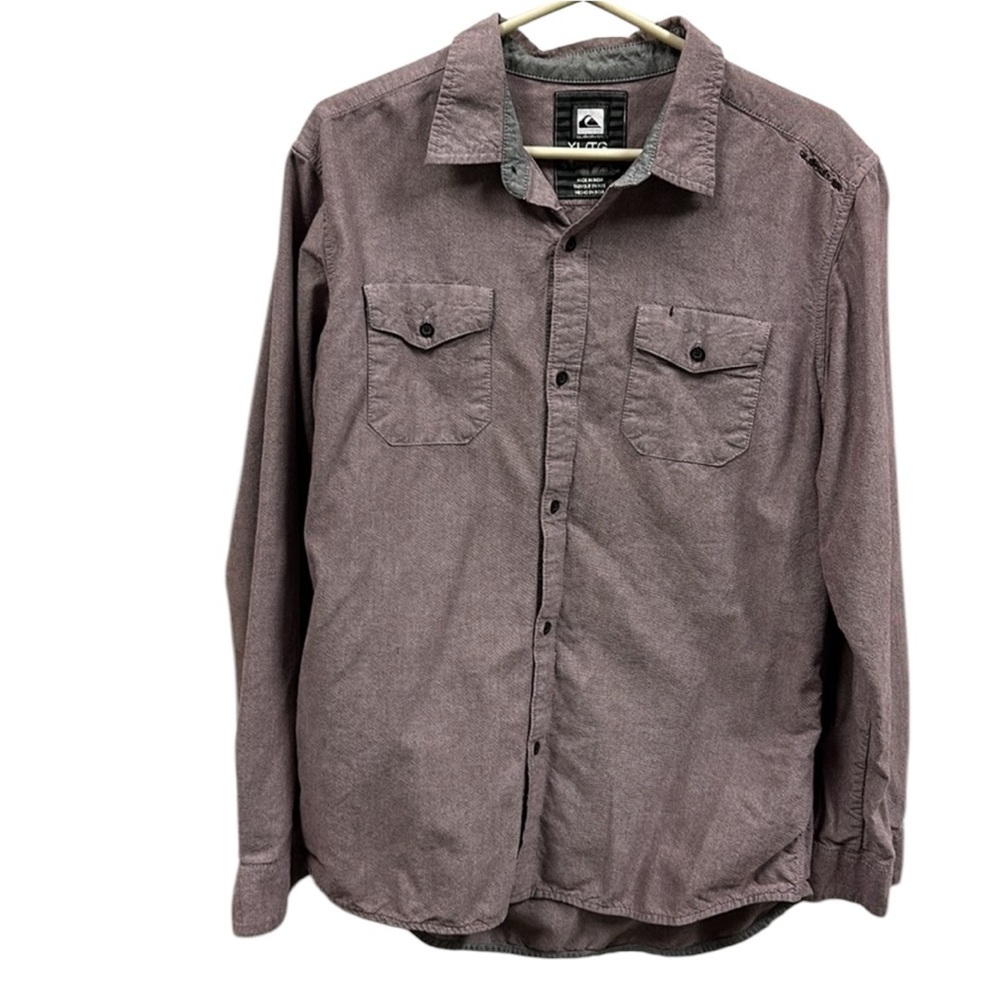 Quicksilver Buckle Long Sleeve Double Pocket Button Down Shirt Mens Size XL